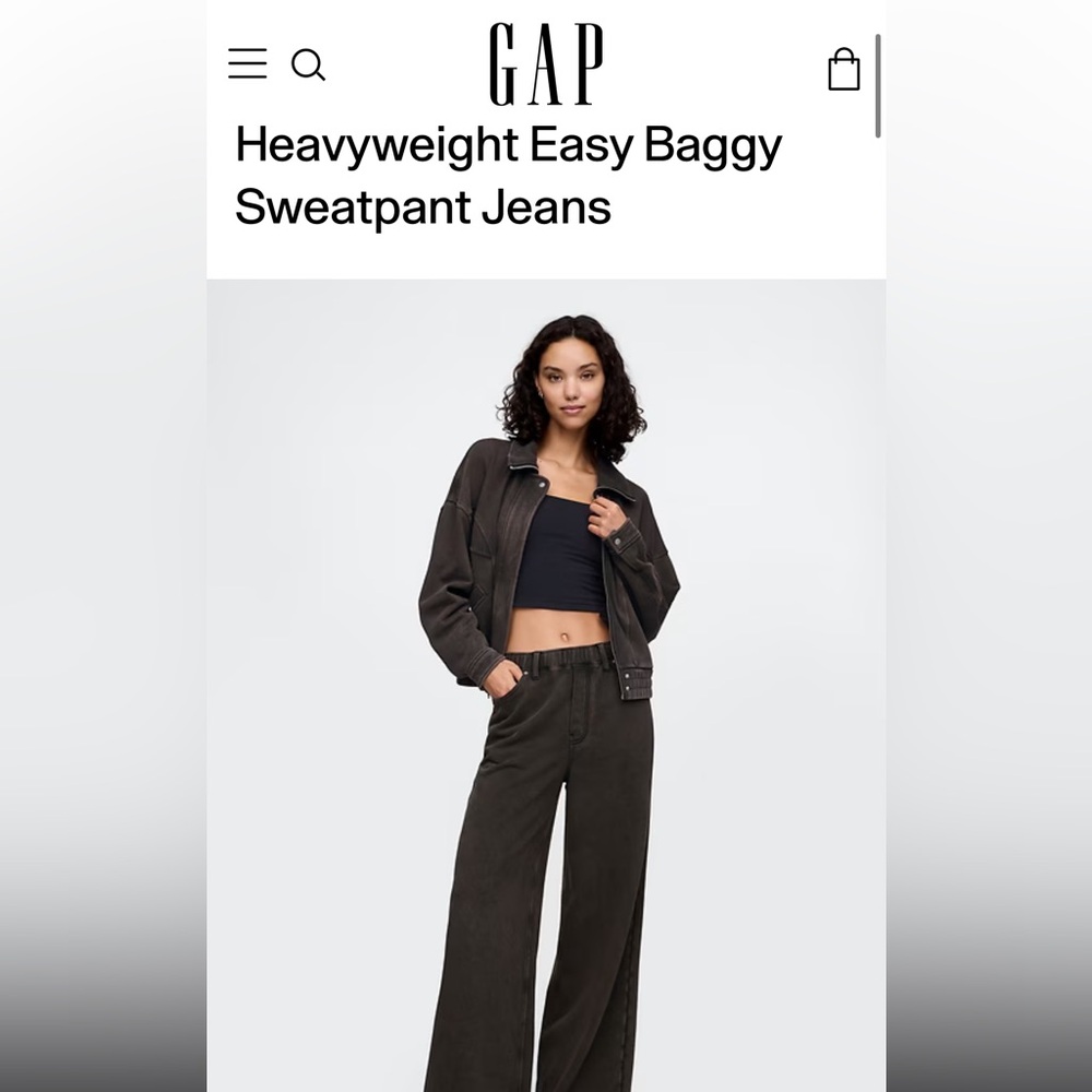 GAP Washed Wide-Leg Sweatpant Jean